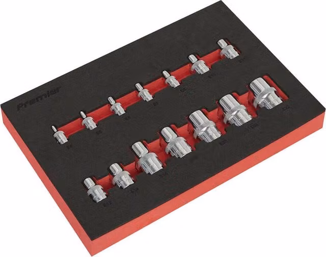 Loops TRX Star Socket Set, 14 Pack, Silver Chrome Vanadium Steel – 1