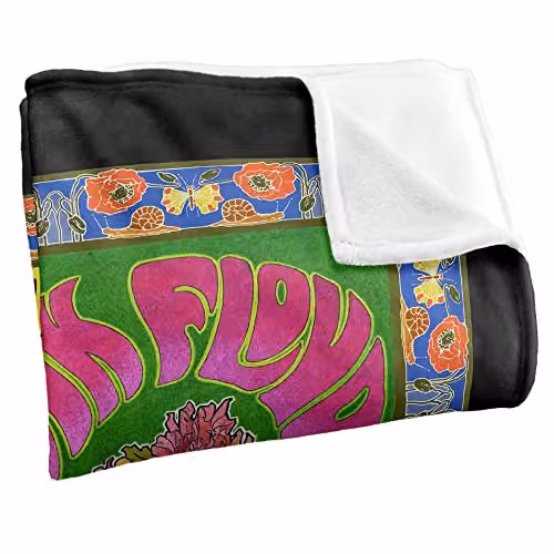 LOGOVISION Pink Floyd 1966 Marquee London Poster Super Soft Fleece Throw Blanket, Multicolour, W/D/H: 152 x 127 cm – 2