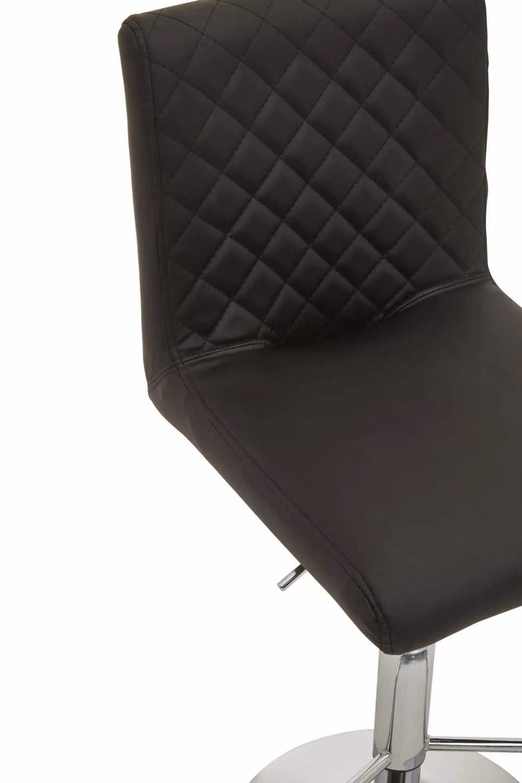 Interiors by Premier Modern Black Swivel Bar Stool with Synthetic Leather Seat and Metal Base – 2