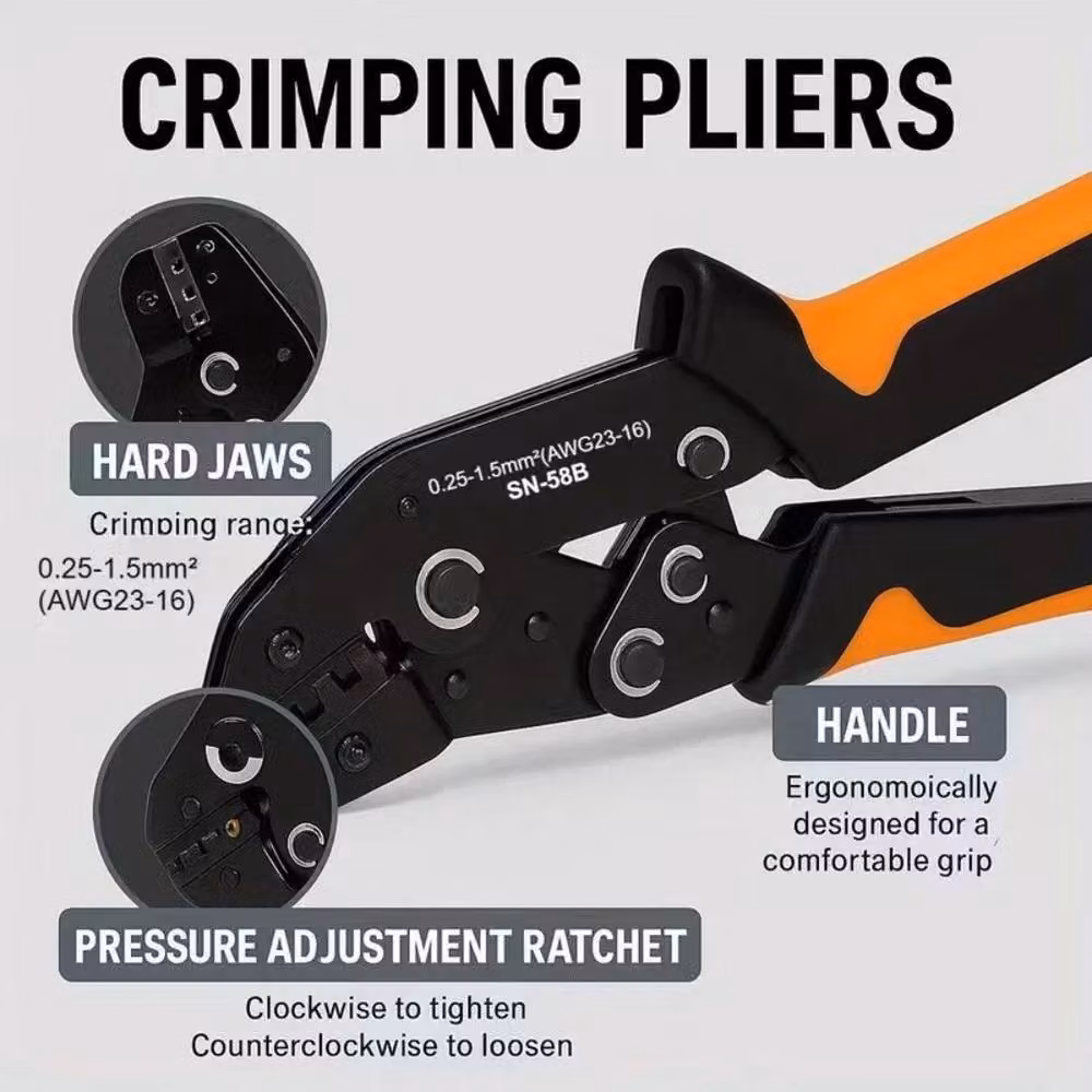 SPETLEK Ferrule Crimper Plier Tool Kit with 600 Wire Terminals in Black – 4