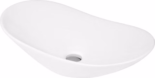 Balterley Oval Vessel Bathroom Basin for Countertop Use, White, W: 61.5 cm, D: 36.0 cm, H: 15.5 cm