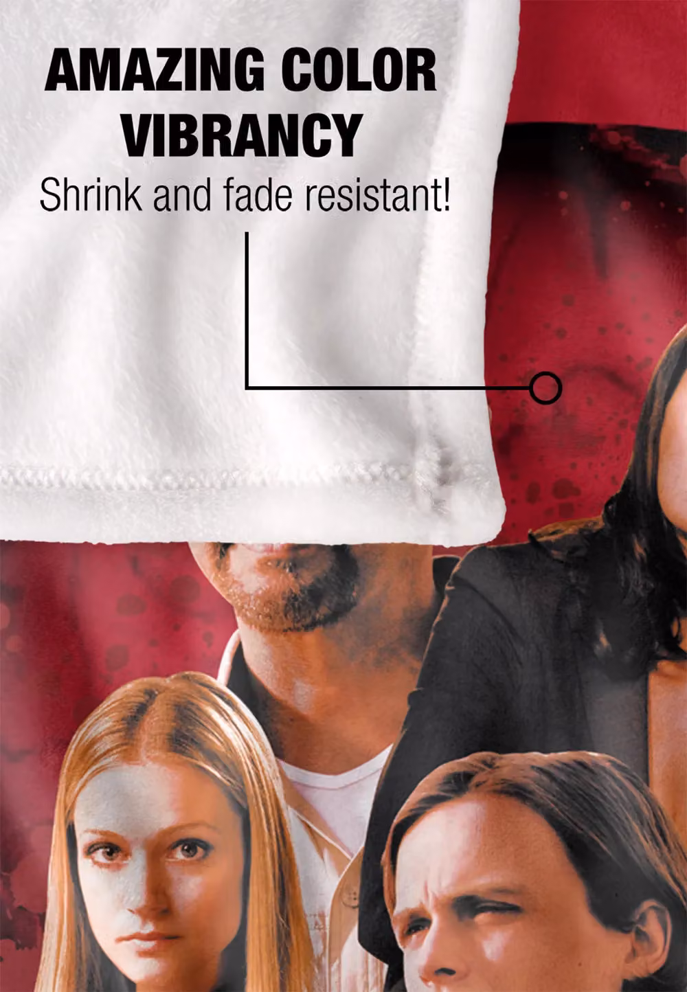Logovision Criminal Minds Brain Trust Silky Touch Super Soft Fleece Throw Blanket, White, W/D/H: 152 x 127 cm – 3