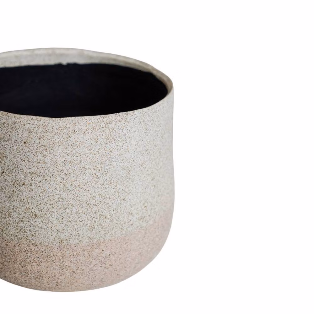Lemon Pavilion Furniture and Decor Celeste Ceramic Tabletop Planter, Beige and Grey, W: 26 cm, D: 26 cm, H: 26 cm – 2
