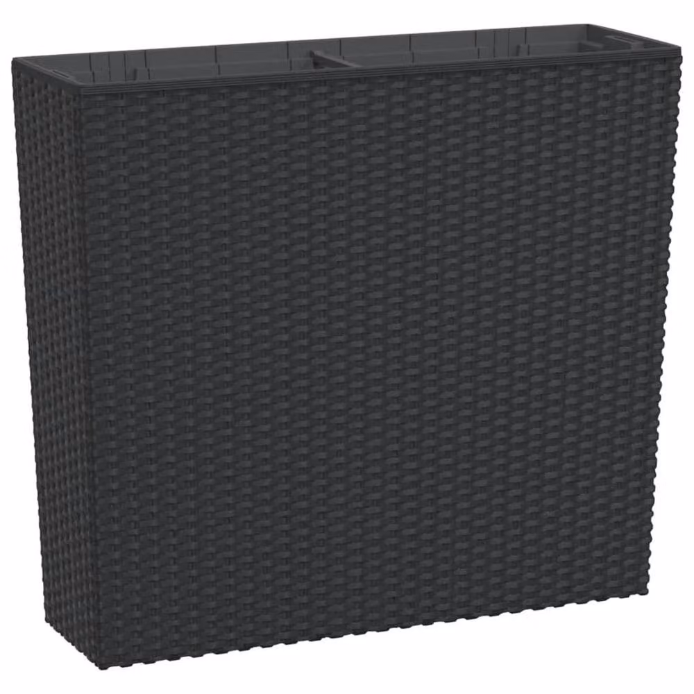 Berkfield Home Rattan Planter with Removable Inner Tub in Black and Anthracite, 44 L – 2