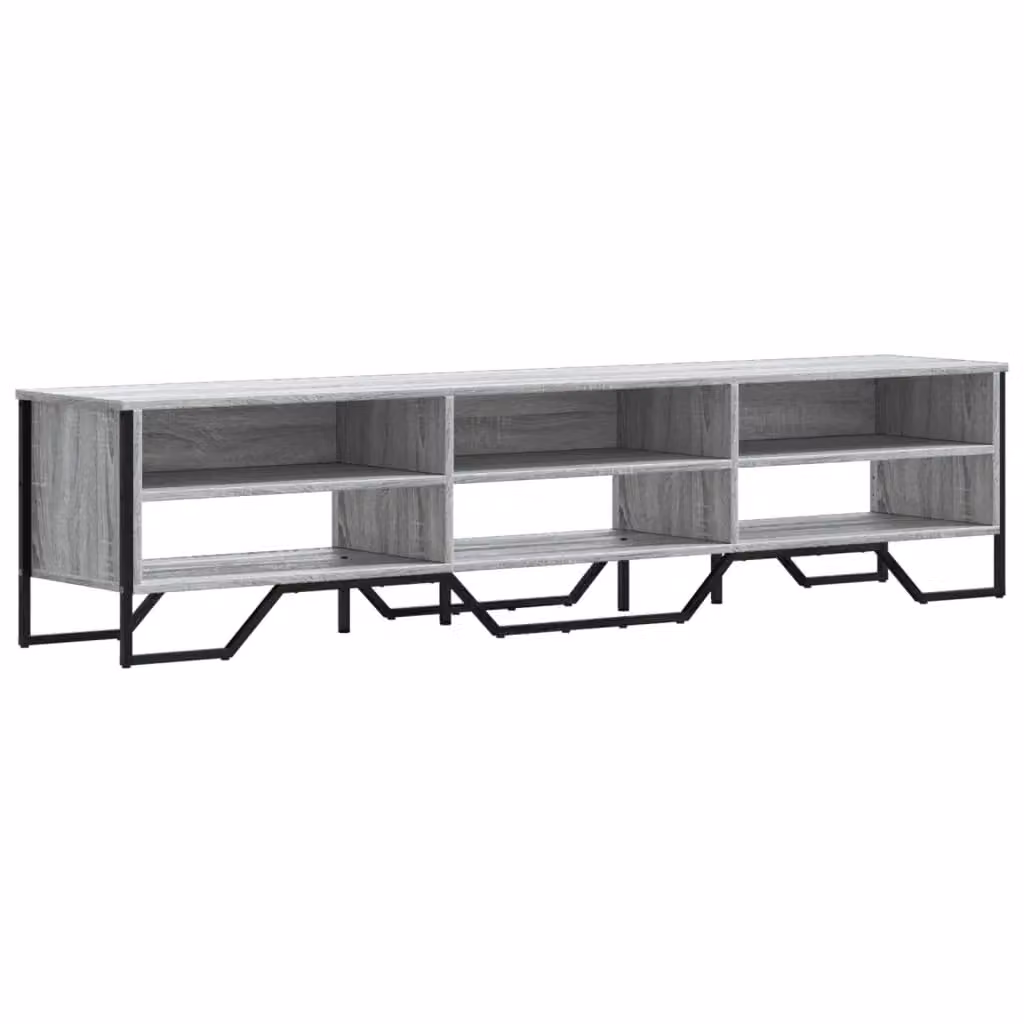 Berkfield Home Modern TV Cabinet in Grey Sonoma, W/D/H: 180 x 34 x 41 cm – 2