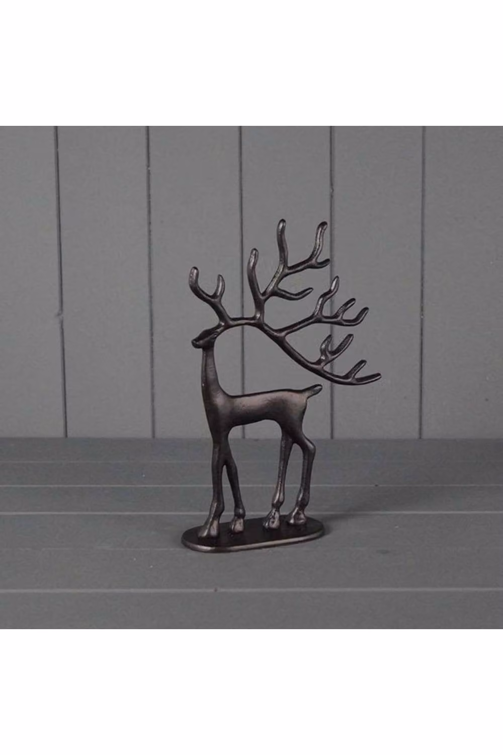 KDMD Large Rustic Metal Reindeer Decoration in Black – 2