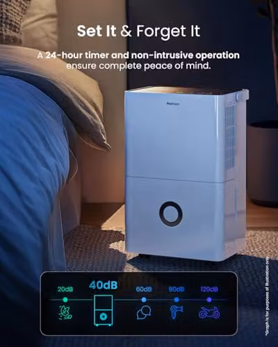 Pro Breeze 30L High Capacity Smart Dehumidifier with App Control and Wi-Fi, White – 6