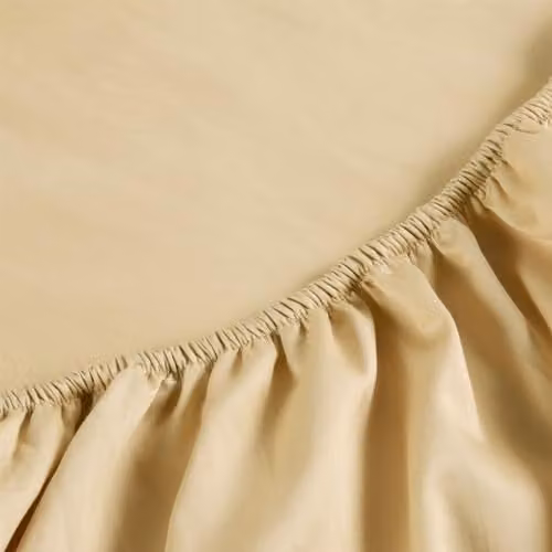 Christy Luxury 400TC Cotton Mako Satin Single Fitted Sheet in Gold, W/D/H: 90 x 190 cm – 3