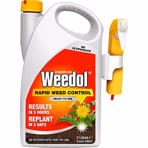 Weedol Rapid Weedkiller with Manual Sprayer, Ready To Use, 3 l