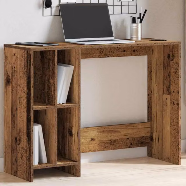 Berkfield Modern Writing Desk in Brown Engineered Wood, W/D/H: 102.5 x 35 x 75 cm