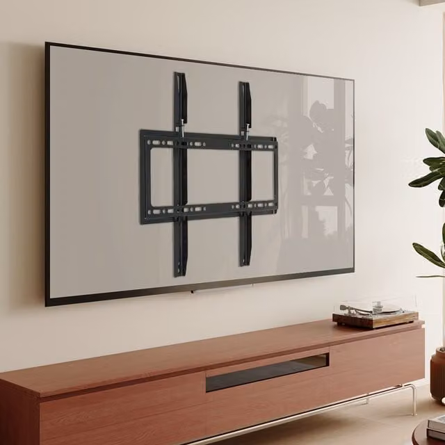 Lifeideas Black Metal Wall Mounted TV and Monitor Bracket for 26-55 inch Screens
