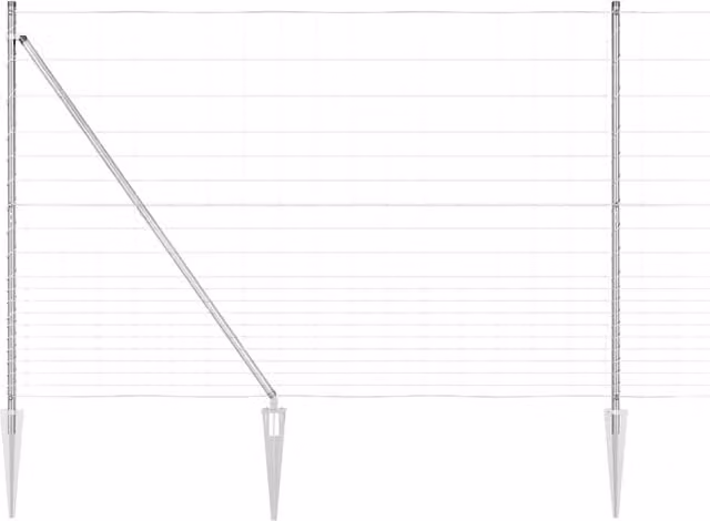Berkfield Home Field Fence Galvanised Steel in Silver, H: 160 cm, L: 25 m – 1