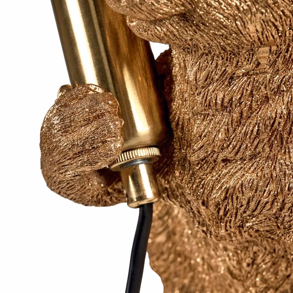 Wyld and Coco Squirrel Table Lamp in Gold Polyresin – 4