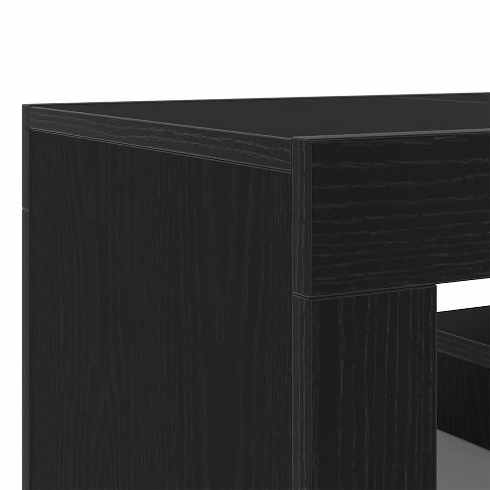 Berkfield Home Black Oak TV Cabinet with LED Lights, W/D/H: 120 x 35 x 40 cm – 5