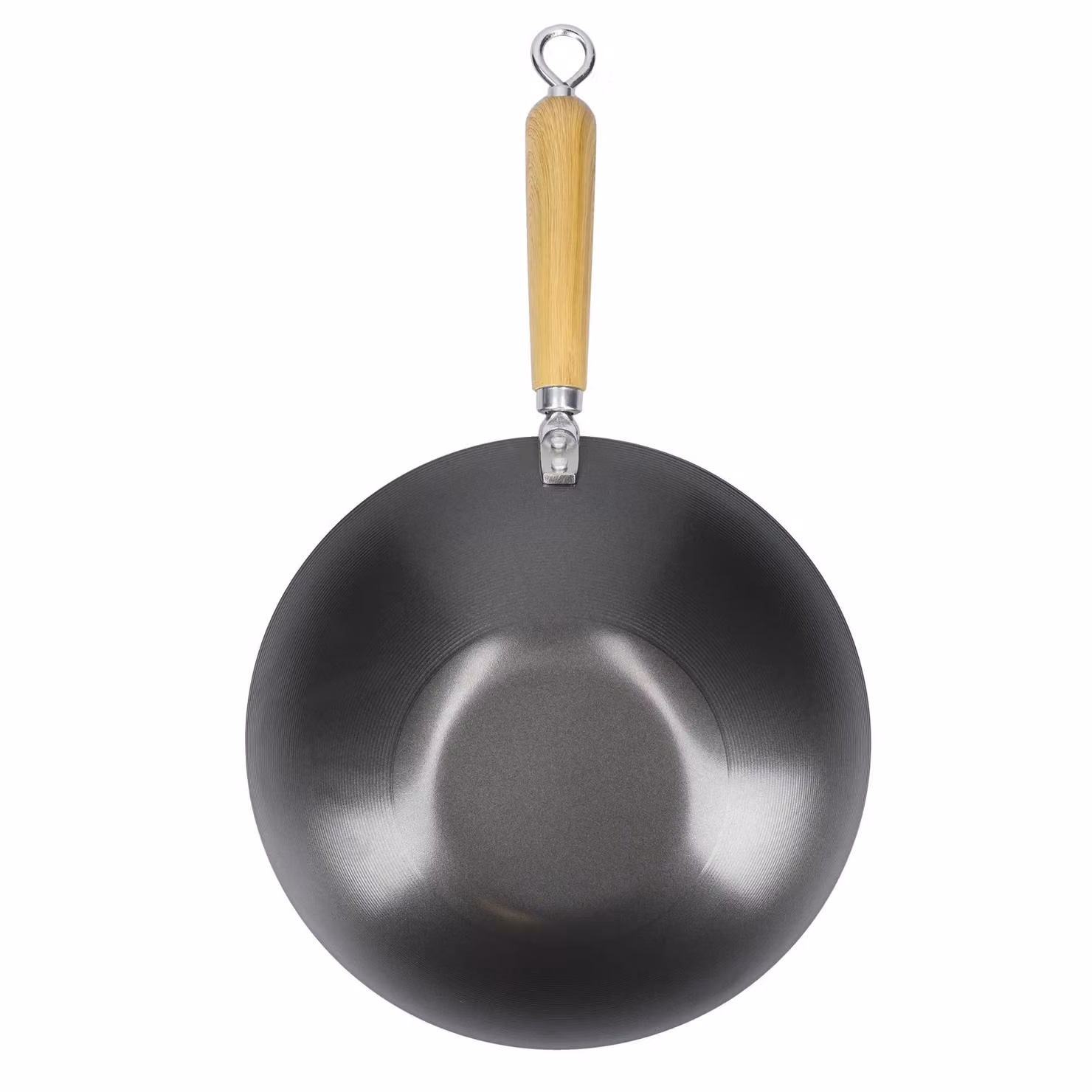 KitchenCraft Carbon Steel Non-Stick Wok, 25cm, Dark Grey – 2