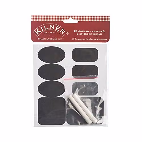Kilner 26 Piece Chalk Labelling Set in White and Black