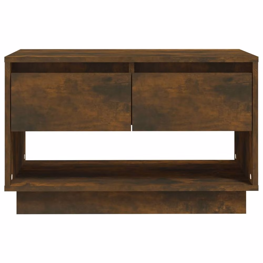 Berkfield Home Modern Smoked Oak TV Cabinet in Brown, W/D/H: 70 x 41 x 44 cm – 4