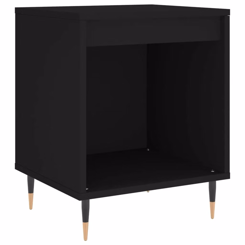 Berkfield Home Set of 2 Modern Black Bedside Cabinets, W/D/H: 40 x 35 x 50 cm – 3