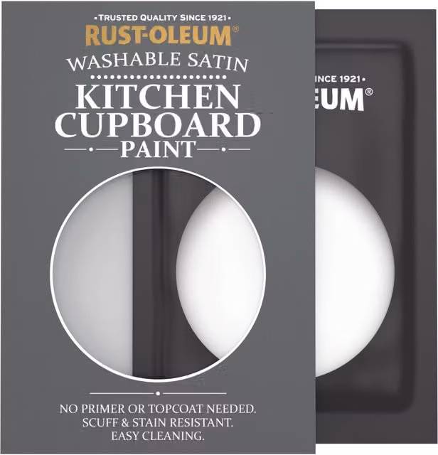 Rust-Oleum Kitchen Cupboard Satin Finish Tester Sachet in Moonstone, 10ml