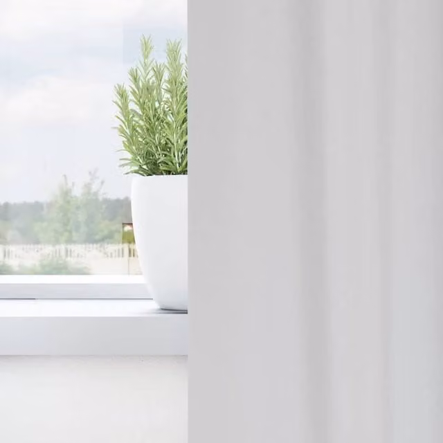 Berkfield Home Modern Polyester Fabric Panel Curtains, 2 Pack, Grey, W: 140 cm x H: 140 cm