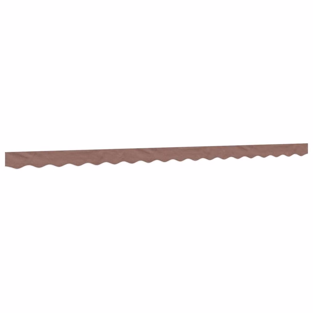 Berkfield Home Replacement Awning Valance Fabric in Brown Stripe, 4.5 m – 1