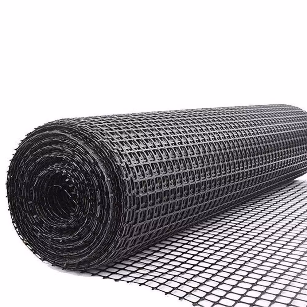 NESTLUNE PVC Coated Chicken Mesh Garden Fencing, Black and Grey, H: 120 cm, Mesh Width: 32 mm – 3