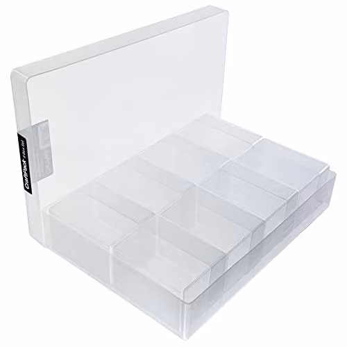 WestonBoxes CraftPack Small Plastic Storage Box Multi-Pack with Lids, Transparent, 8 Pack – 1
