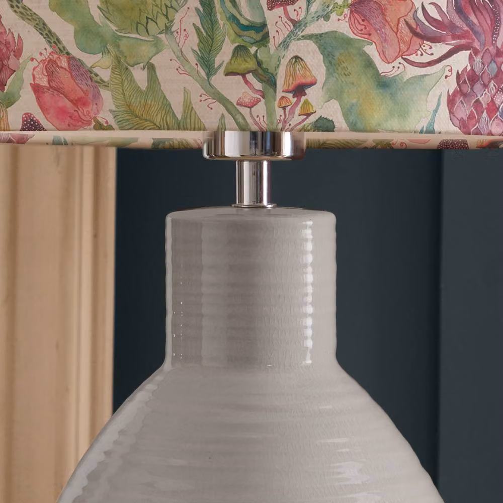 Voyage Maison Epona Blue Ceramic Table Lamp with Fairytale Bristle Eva Fabric Lampshade – 3
