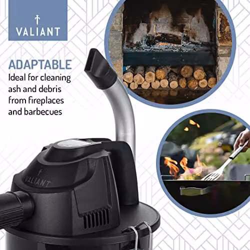 Valiant Portable Mini Ash Vacuum Cleaner, 600W, 4 Litre Capacity, Black – 3