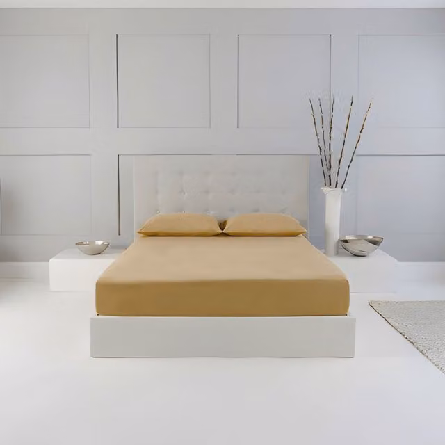 Home Sweet Home UK Small Double Polycotton Fitted Bed Sheet in Mink, 25cm Extra Deep – 1