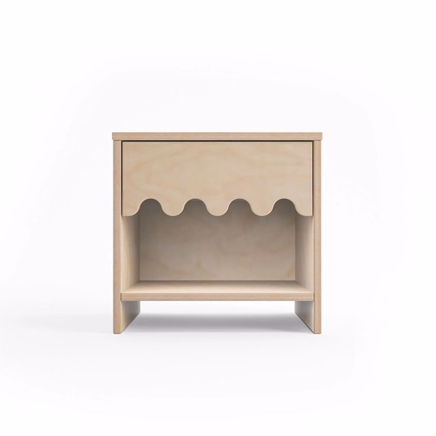Oeuf NYC Moss Bedside Table in Beige with Floral Design, W/D/H: 43 x 46 x 48 cm – 2