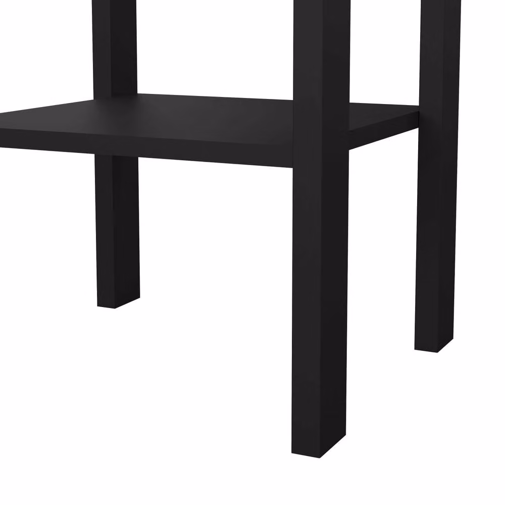 Wyld Haus Wyldberry Matt Black Wooden Bedside Table with 1 Drawer and Bottom Shelf – 5