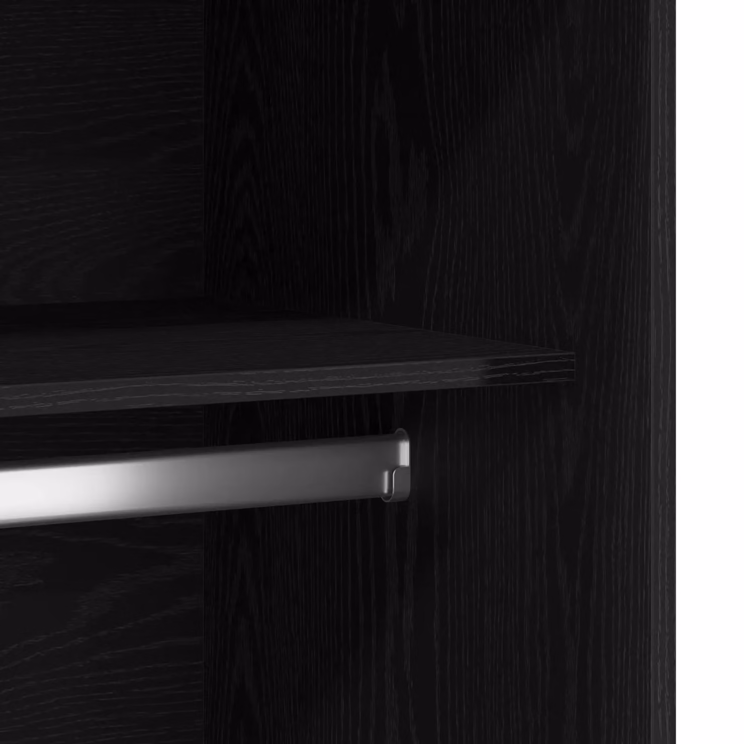 Berkfield Home Black Modern Wardrobe with Hinged Doors and Integrated Drawers, W/D/H: 100 x 50 x 200 cm – 3