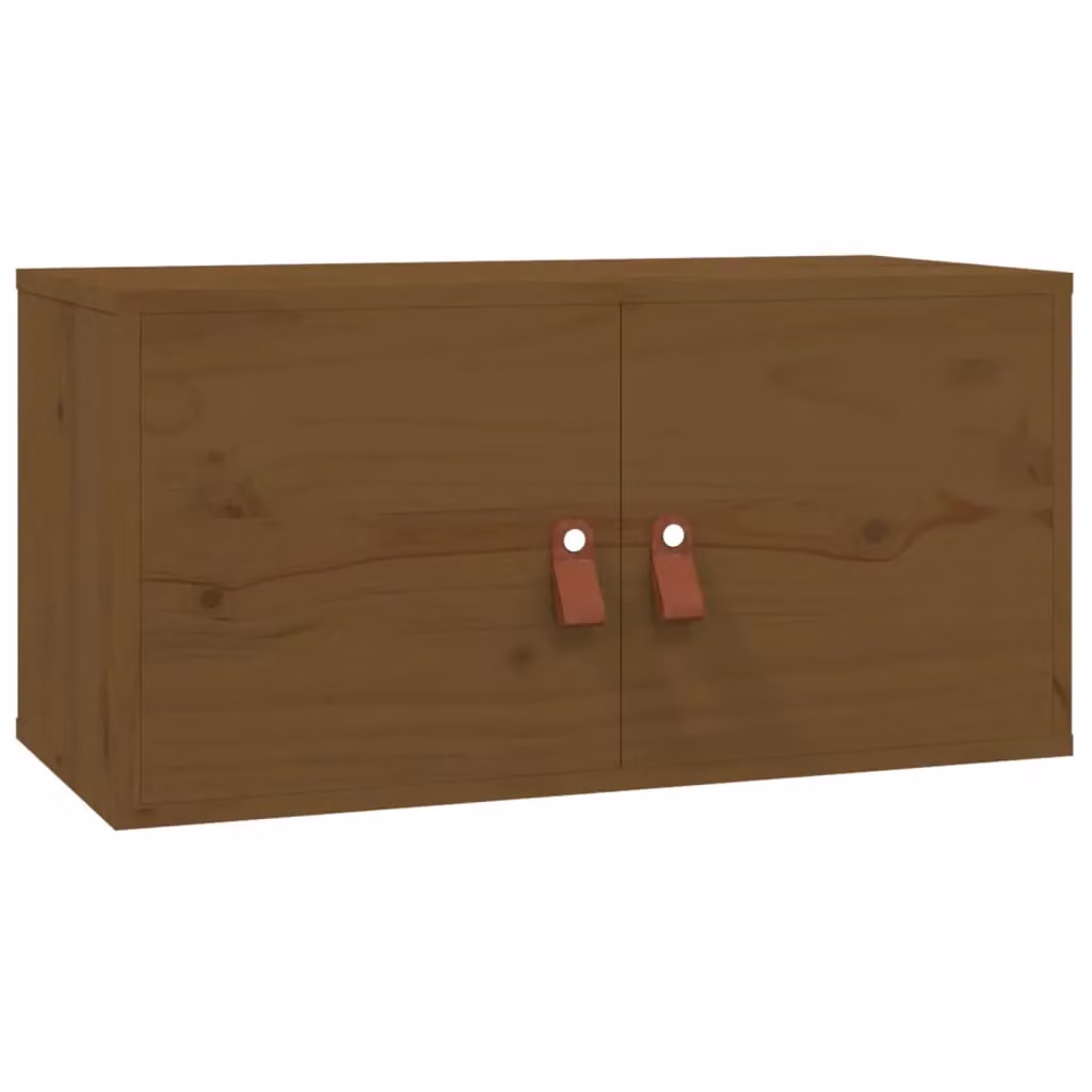 Berkfield Home Wall Mounted Rustic Pine Cabinet in Honey Brown, W/D/H: 60 x 30 x 30 cm – 2