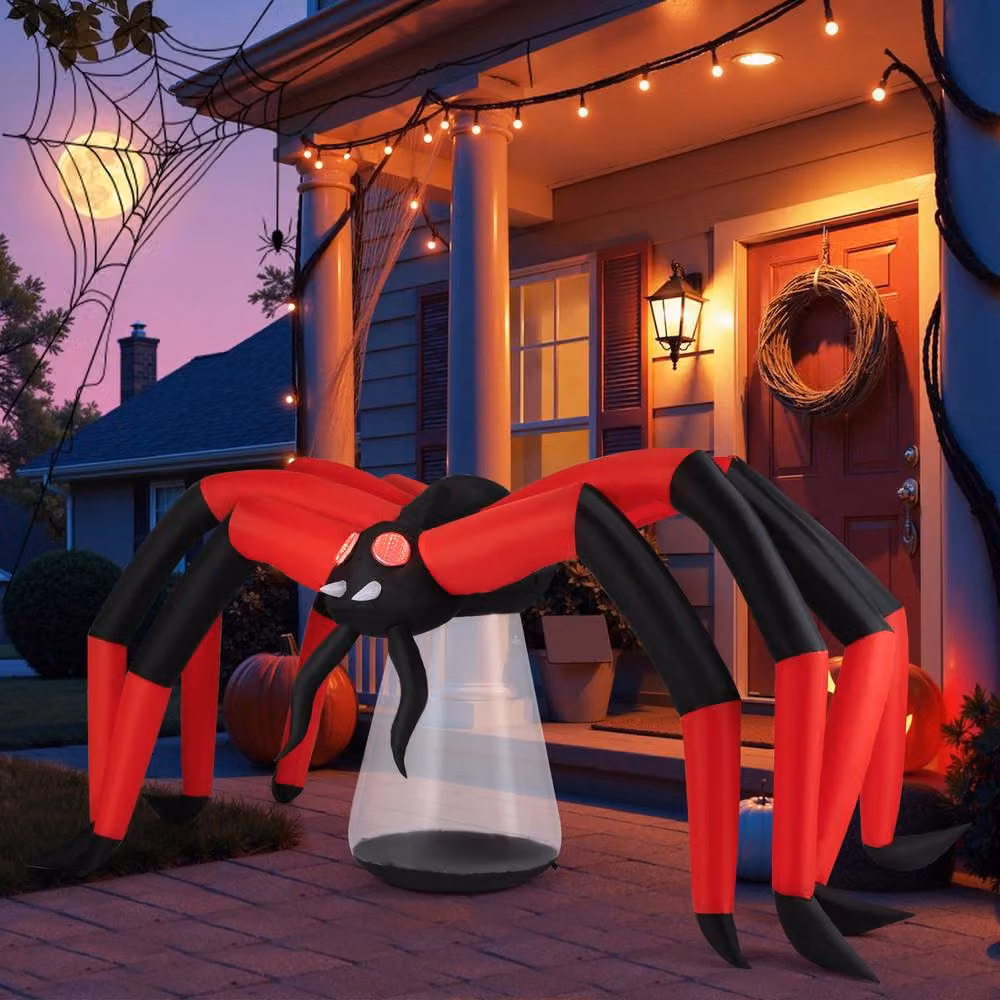 Costway 5 FT Inflatable Halloween Scary Spider Blow Up Yard Decoration – 3