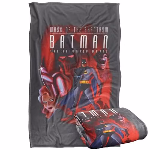 LOGOVISION Batman Phantasm Super Soft Silky Touch Fleece Throw Blanket, Multicolour, W: 91.44 cm x L: 147 cm – 1