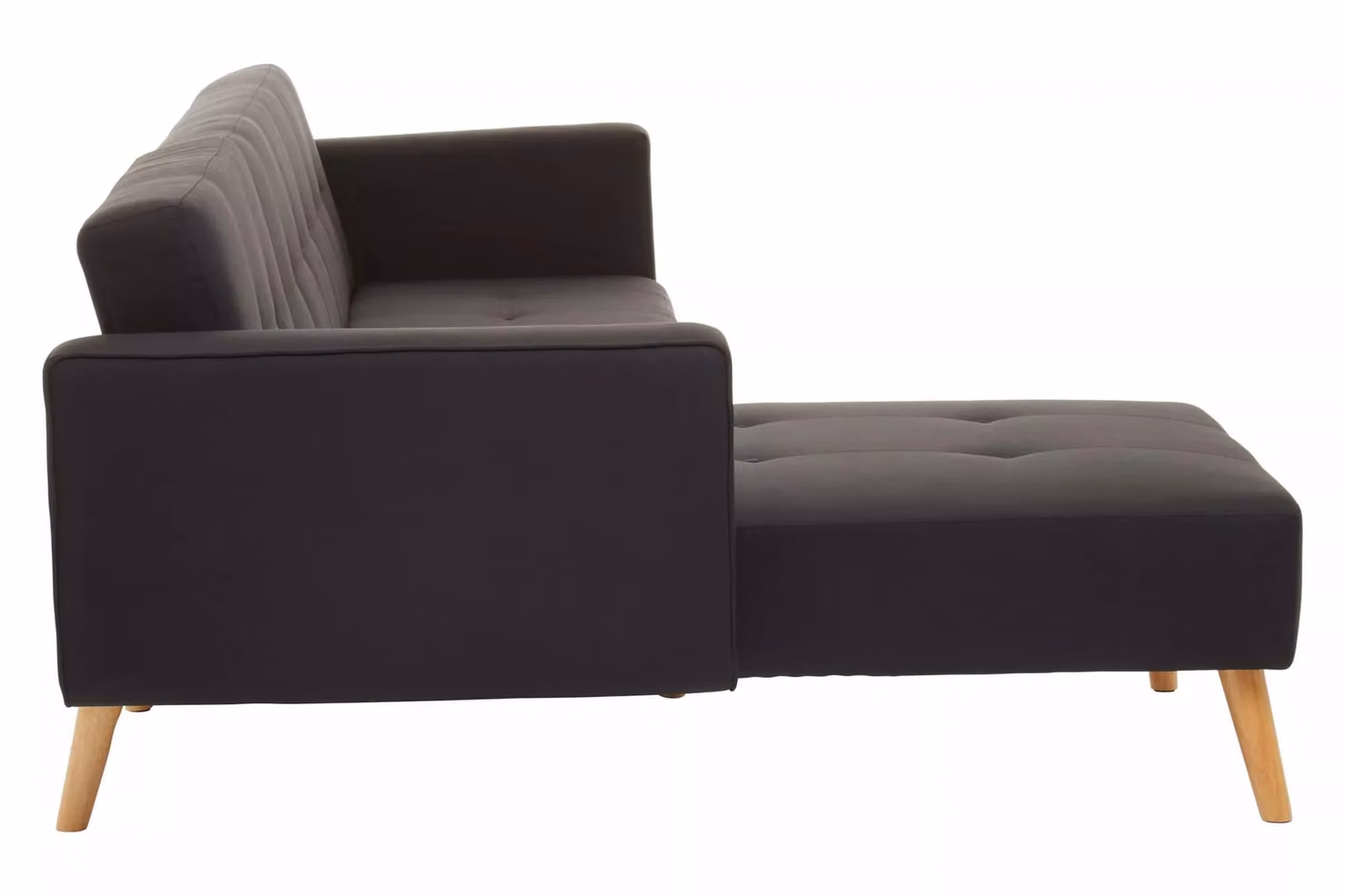 Orsina Hagen Modern L-Shape Corner Sofa Bed in Grey and Black Fabric – 4
