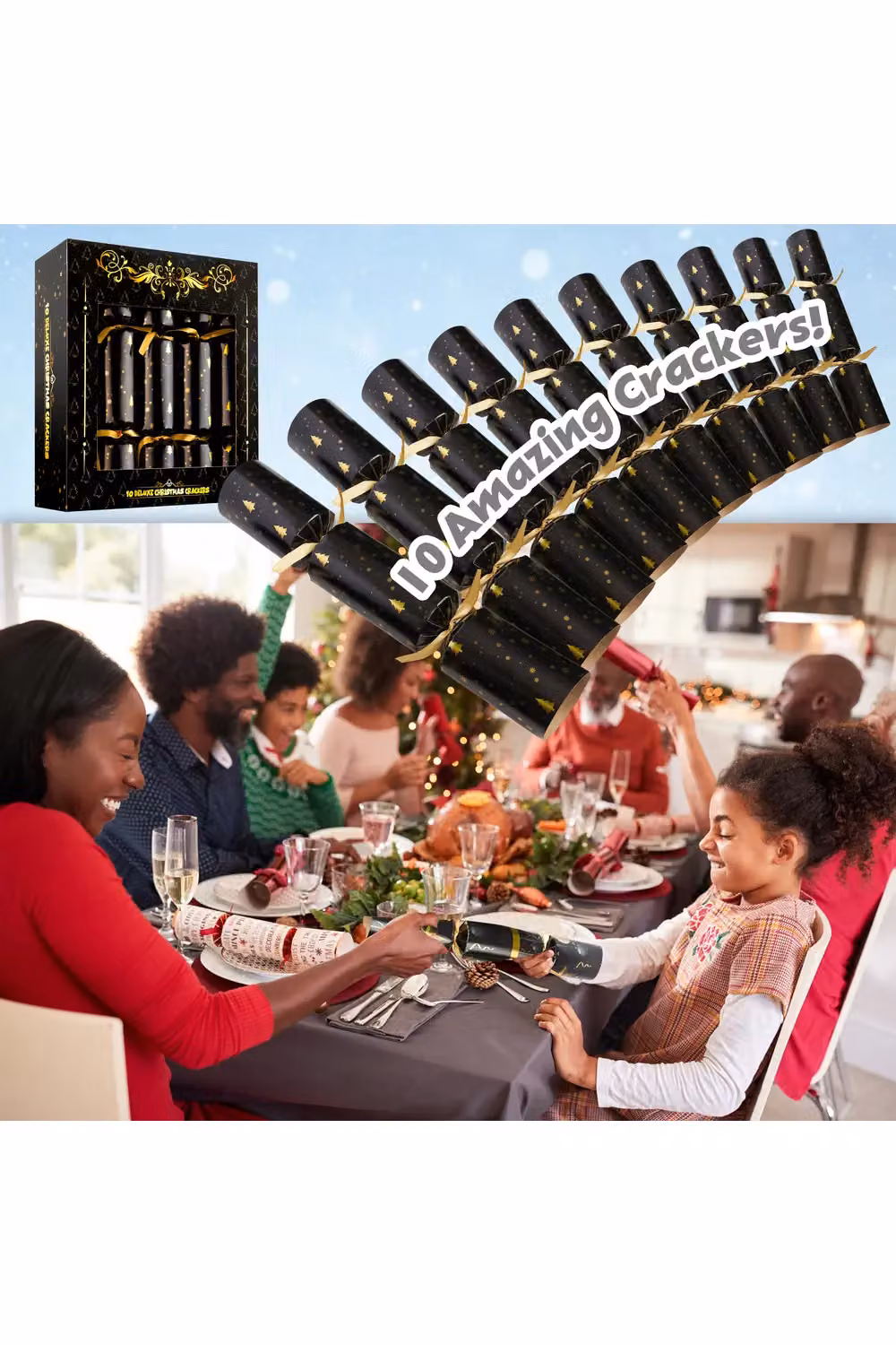 kreativekraft Multicolour and Black Geometric Paper Christmas Crackers for Adults – 4