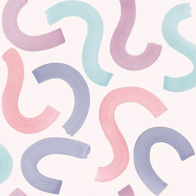 Holden Décor Curly Confetti Textured Abstract Wallpaper in Light Pink and Multicolour