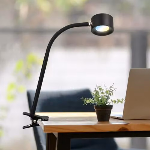 Briloner Rechargeable LED Clip On Reading Lamp with Dimmable CCT and Adjustable Head, Black – 3