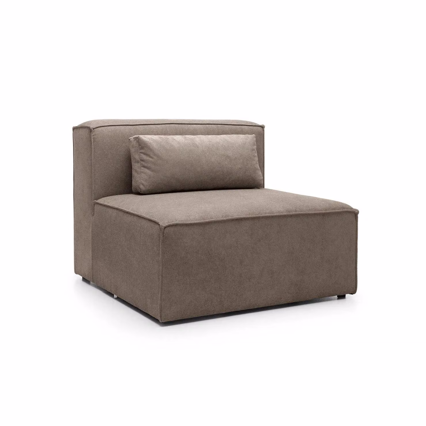Abakus Direct Doris Modular Armless Accent Chair in Brown Cord Chenille, W/D/H: 94 x 94 x 73 cm – 2
