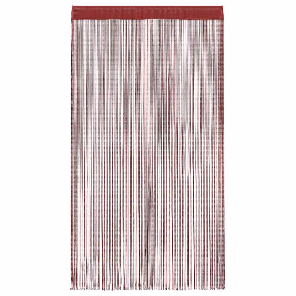 Berkfield Home String Curtains, 2 Pack, Red, W: 140 cm, H: 250 cm – 2