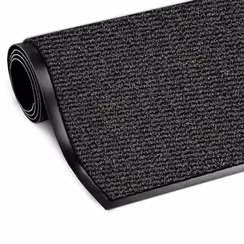KAV Non-Slip Washable Black Rectangular Door Mat, W: 120 cm, D: 180 cm – 6