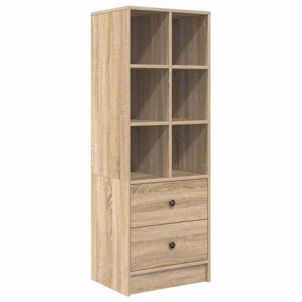 Berkfield Home Sonoma Oak MDF Shelving Unit in Light Brown – 3