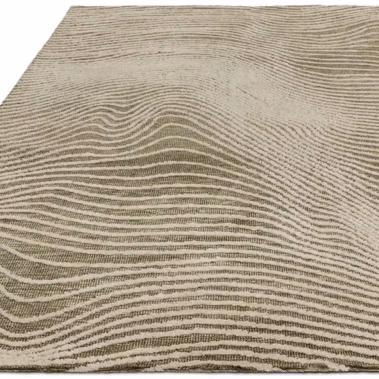 The Rug Shop UK Modern Abstract Sage Green Easy Care Area Rug W: 200 cm, D: 290 cm