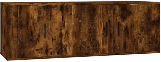 Berkfield Home 2 Piece Smoked Oak TV Cabinet Set in Brown – 1