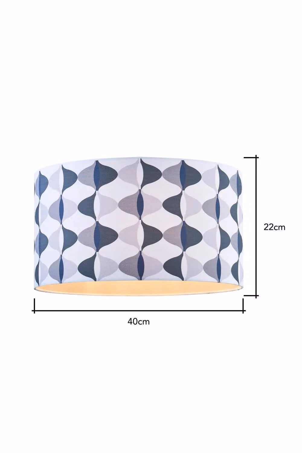 BHS Lighting Large Wave Easy Fit Light Shade in Grey – 2
