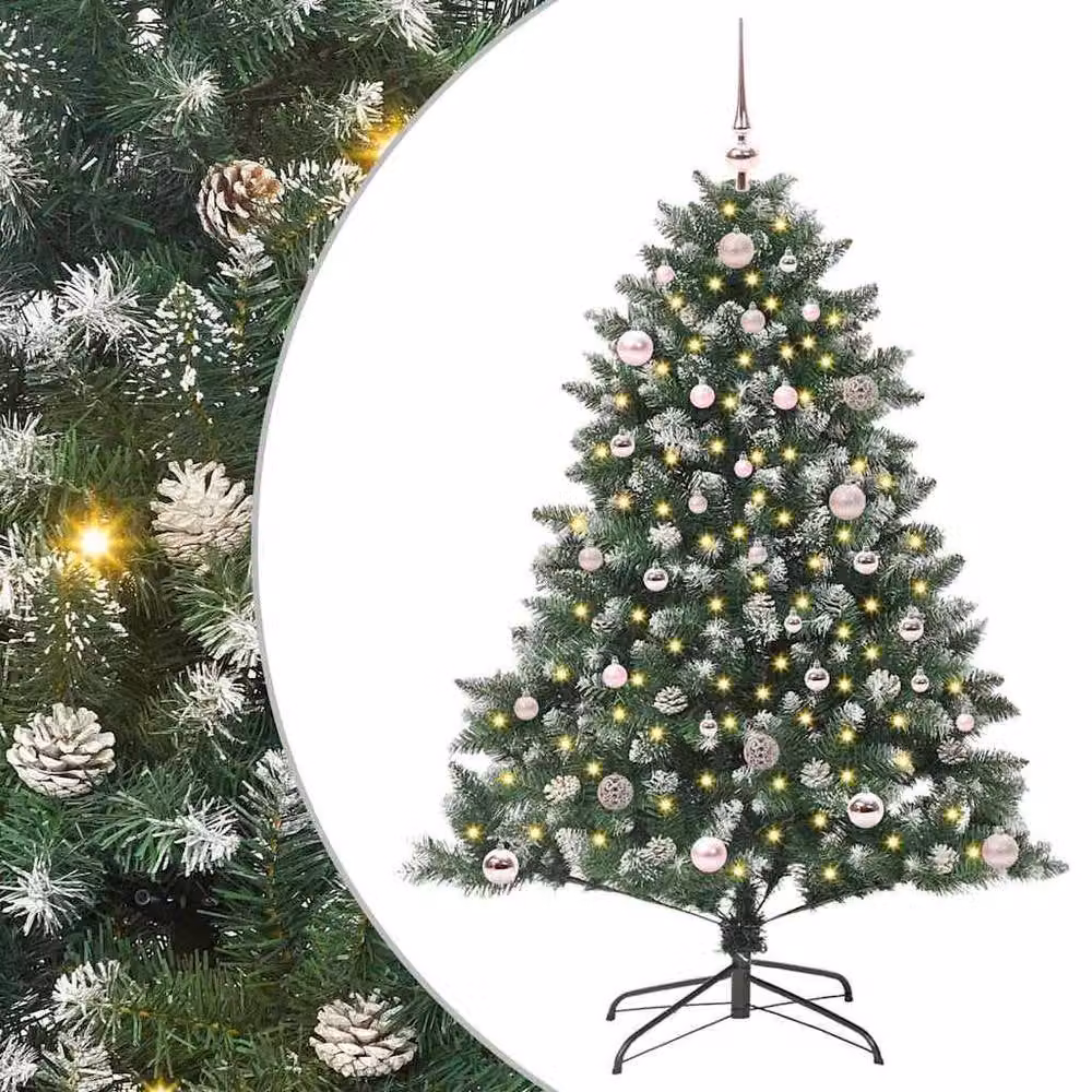 Berkfield Home Modern Artificial Christmas Tree in Green, W/D/H: 105 x 105 x 150 cm – 2