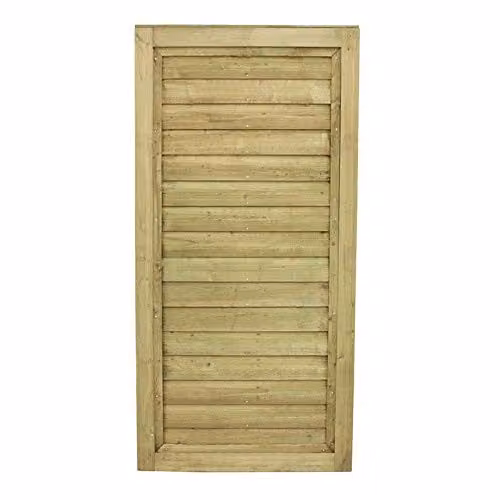 Forest Garden Brown Pressure Treated Square Lap Wood Gate, Height: 183 cm