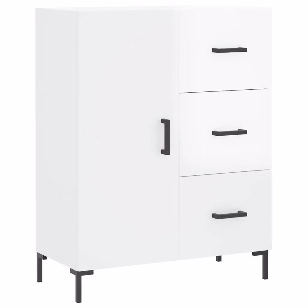 Berkfield Home High Gloss White Sideboard W/D/H: 69.5 x 34 x 90 cm – 2